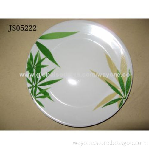 7.5-inch x (19cm) porcelain flat plate, poppy flower, withstanding high temperature and freezing
